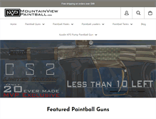 Tablet Screenshot of mountainviewpaintball.com